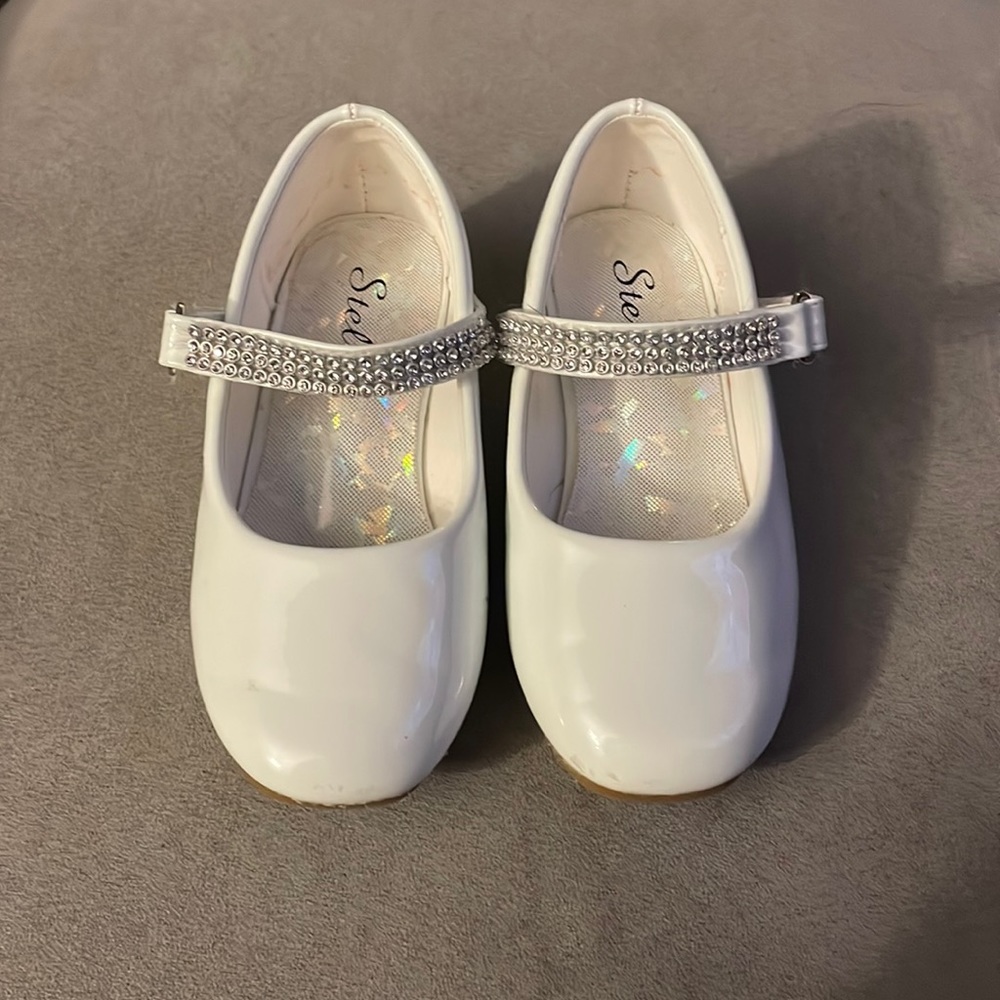 Toddlers white Stelle dress shoes